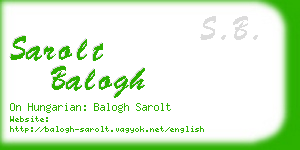 sarolt balogh business card